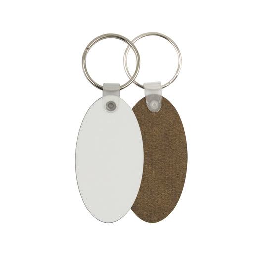 Porte-clé ovale à sublimer en MDF 3,5x6,5cm
