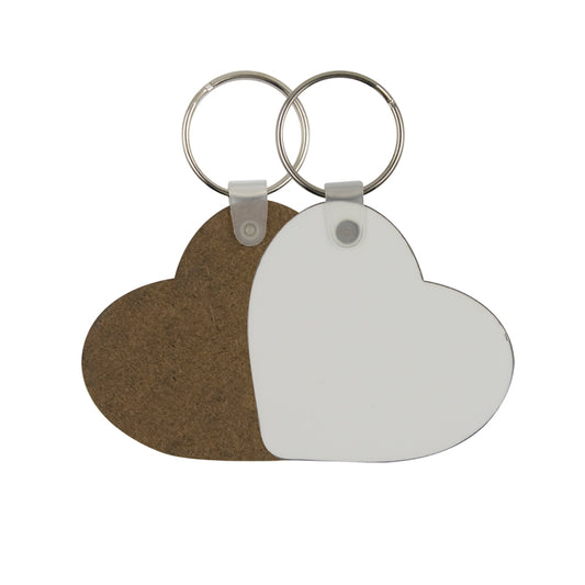 Porte-clé cœur à sublimer en MDF 6,5x5,5cm