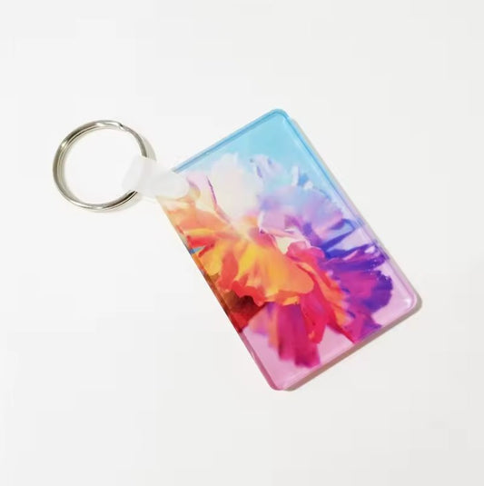 Porte-clé rectangle à sublimer en acrylique