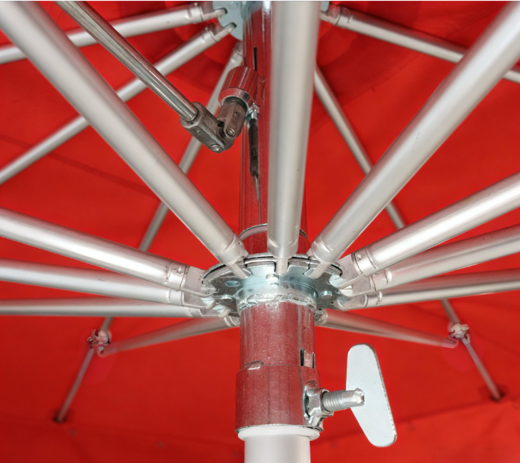 Parasol professionnel de marché  3 x 4m - couleur ROUGE