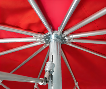 Parasol professionnel de marché  3 x 3m - couleur ROUGE
