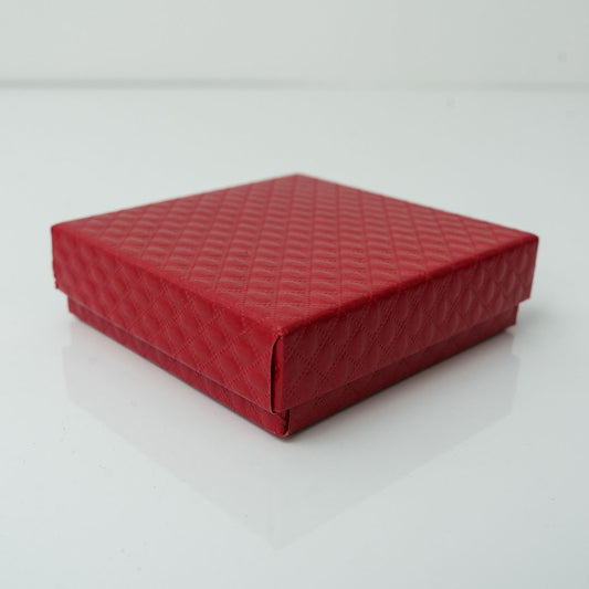 Ecrin a Bijoux Rouge 9x9cm